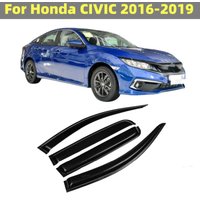 For Honda CIVIC 2016 2017 2018 2019 Sedan Car Styling Door Window Visor Rain Sun Guard Deflector Shade Awnings Shelters Raincoat