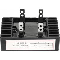 1Pcs Bridge Rectifier 100A 1600V Diode Bridge Rectifier 2-Phase Rectification High Power Black Bridge Rectifier