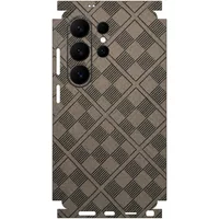 Full Wrap Faux Leather Rear Skin Wrap for Samsung Galaxy S26 S25 Ultra Plus S24 S23 Anti Scratch Back Protective Film