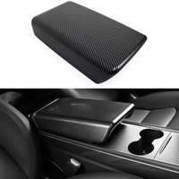 for Tesla Model Y 3 ABS Carbon Fiber Center Console Wrap Cover Kit Dashboard Armrest Door Side Trim Sticker Interior Accessories