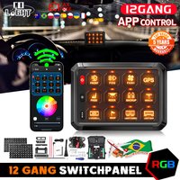 COLIGHT 12/8 Gang-Schalttafel mit App-Steuerung, Ein-/Ausschalten, multifunktionales 12-V-24-V-Schalttafel für LKW, Auto, Boot, LKW, Wohnmobil, SUV