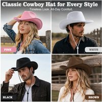 1pcs Bordered Cowboy Hat Western Christmas Dick Role Playing Female Party Dress up Cowboy Hat