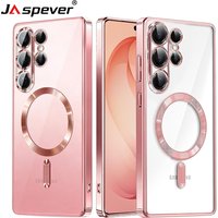 Luxury Cd Pattern Plating Soft Case For Samsung Galaxy S26 S25 Edge 24 S23 FE Ultra Plus S26Ultra Clear Silicone Glitter Cover