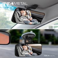 SEAMETAL Car Mirror Interior Baby Mirrors 360 Degrees Rotatable Dashboard Windshield Sun Visor Plate Auxiliary Observe Mirror