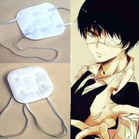 White Eye Patches Soft Single Halloween Anime Single Eye Mask Cosplay Adjustable Eye Props Toys Cosplay Theme Party Accessories