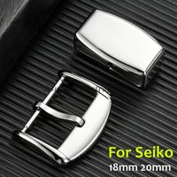For Seiko Watchstrap 18mm 20mm Watch Buckle Loop Holder 316L Stainless Steel Ring Button Watchband Clasp Silver Metal Acessories