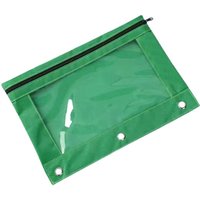 Zippered Binder Pencil Pouch Pen Case Stationery Multicolored B5 File Holder PVC with 3 Rings Pencil Case