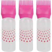 HOT 120ML Hair Dye Applicator Bottles 3 Color Plastic Dyeing Shampoo Bottle Oil Comb Brush Styling Tool Hair Coloring Hair Tools