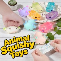 Cartoon Simulation Axolotl Squeeze Toys Soft Squishy Stress Relief Fidget Sensory Slow Rebound Decompression Toys Novelty Gifts