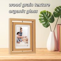Rotatable Photo Frame 7 Inch Safe Practical Desktop Photo Display Rack Multi-scene Use Frame Home Table Decorative Ornament