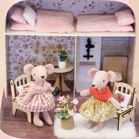 Miniature Furniture Gift Box Set (Optional With/Without Mouse) Suitable for Dollhouse Decoration Accessories