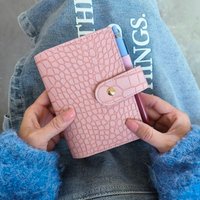 A7 a6 Crocodile Color 6 Ring Binder PU leather Clip-on Notebook Leather Loose Leaf Notebook Cover Notebooks Journal Stationery
