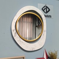 60x45CM New Modern Simple Wooden Art Wall Hangings Luxury Creative Makeup Mirror Home Decoration