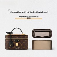 Tixingfan LV Vanity New Narrow Box Inner Bag Makeup Storage Bag Medium Size Handmade Stitching Waterproof Dupont Paper