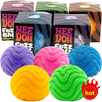 Hot Squishy Nee Doh Fuzz Ball Wonder Waves Sensory Squeeze Toy Textured Stress Relief Fidget Ball for Adults Kids