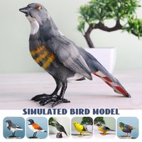Realistic Furry Pigeon Ornament Artificial Feather Bird Model Flying Pigeon Home Decor Handcrafted Animal Figurine For Kids Gift