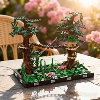 889pcs MOC Ewok Village Diorama Star Battle Model Building Blocks Toy Creative Idea Education Festival Gift Brick Birthday