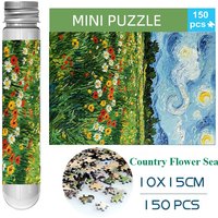 150PCS Mini Test Tube Country Flower Sea Difficult Jigsaw Puzzle Decompression Toys Game Family Educational Toys