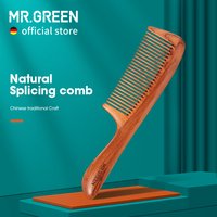 MR.GREEN Natural Wood Comb Splicing Structure Hair Comb Fine Tooth Brush Anti-Static Hairdressing Hair Scalp Massage Tools Gift