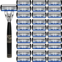 6-layer safety razor stainless steel progressive blade easy to shave men's shaving and women's hair removal shaving tools