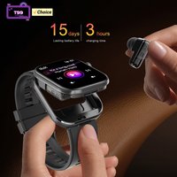 T99 TWS Smart Watch Wireless Earbuds 2.02inch IPS 320x385 BT5.0 Bluetooth Call IP67 Waterproof Smart Bracelet 300mAh New Watch