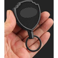 Black Retractable Keychain Telescopic Wire Rope with Keychain 100cm Strong Tensile Force Clasps Swivel Extendable Key Holder
