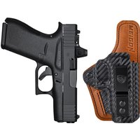 Kabura CZ P10 z wygodną podkładką, IWB, hybrydowa kabura z kydexu i skóry do CZ P10 S/C/F, do montażu celownika kolimatorowego, do ukrytego noszenia wewnątrz.