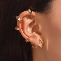 Gothic Style Demon Minion Alloy Hoop Earrings For Women Lady Personalized Punk Metal Fang Earrings Banquet Party Casual Jewelry