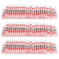 50/100/500/1000PCS Waterproof Solder Seal Sleeve Splice Terminals Copper Heat Shrink Electrical Wire Butt Connector AWG22-18 Red