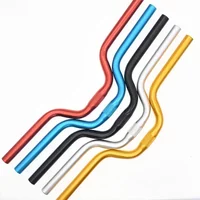 AliExpress NONE 25.4mm Bicycle Handlebar 520mm Bike Swallow Handlebar Aluminum Alloy Bicycle Riser Handle Bar Riser 80mm BMX Bar