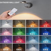 USB Human Sensing Wireless RGB Wall Light Dimmable LED Spotlight Color Changing Sensor Lamp for Painting Picture Lighting