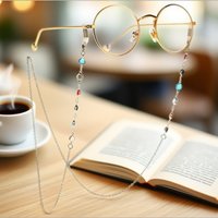 Gold Silver Fashion Crystal Eyeglasses Chain Anti-Lost Neck Glasses Rope Chain Mask Chain Eyeglasses Chains Gift Gift