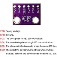 BME280 3.3V Temperature Humidity Sensor Atmospheric Barometric Pressure Sensor Module with IIC I2C Breakout Board