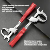 Universal Faucet Wrench Multi-functional Adjustable Bathroom Spanner Aluminum Alloy Sink Repair Tool
