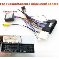 For Hyundai Tucson/Elantra/Sonata/IX45/SANTAFE/Cerato KIA Sorento/Rio/Ceed/Sportage/K3/KX7 Android Radio 16 Pin Wiring Canbus
