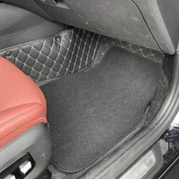Black Solid Color Car Floor Mats Universal Non-Slip Carpets Rugs Front & Rear Car Foot Mats Set of 4 Pieces Auto Car New Amagi