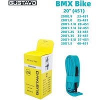GUSTAVO TPU Bike Inner Tube BMX Bicycle Tire Tubes 20" 451 20x0.9/1.0/1-1/8 1-1/4 /1.25/1.35 1-3/8/1.5