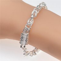 Noble hot 925 Sterling Silver Bracelet Fashionable Tap Bracelet for Men & Women Engagement Jewelry Gifts