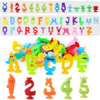 Numbers Letters Suction Cup Toys For Kids, Sensory Sucker Toys, Bath Toys For Toddlers, Educational Toys For Boys And Girls