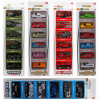 1/64 Set of Metal Pocket Vehicle Military Fire Truck Toy Model with Alloy Parts for Small Car Set
