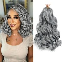 French Curly Braiding Hair,12/16/20/22 Inch Loose Wavy Bouncy French Curl Braiding Hair Extensions Synthetic