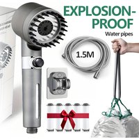 2026 High pressure shower head with filtered hard waterExplosion proof water pipes handheld multifunctional shower head filter