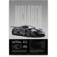 Cool Sports Cars M_MCLaren Design HD Linen Canvas Poster Wall Art Prints for Living Room Bedroom Office Home Decoration Gift