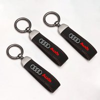 Leather Car KeychainPendant Hanging Anti-Loss Keyring For Audi Sline A3 A4 B8 8P B9 8V B6 A5 B7 A1 A6 C6 Q3 Q5 C7 8I TT Sticker
