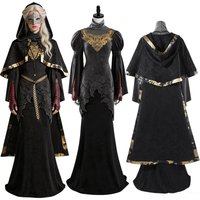 Game The Fire Keeper Cosplay Costume Adult Women Dark Dress Cloak Full Set Stage Uniform Halloween Clothes
