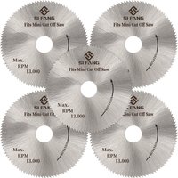 5PCS Mini Circular Saw Blade 50mm HSS High-speed Steel Wheel Discs 10mm Aperture for Wood Aluminum Metal Plate Cutting Tool