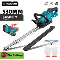 NEWBENY 530MM 3000RPM Electric Hedge Trimmer 180° Adjustment Angle Lawn Mower Hedge Pruner Garden Tool For Makita Battery Pin