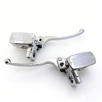 For Honda Valkyrie GL 1500 VT Shadow 1100 VTX 1300 Chrome 1" Universal Motorcycle Brake Clutch Master Cylinder Reservoir Levers