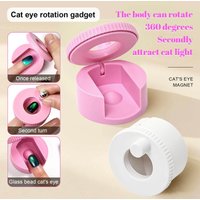 New Rotate Nail Art Automatic Suction Cat Eye Magnet Artifact, Multifunctional,Wide Light French Cat Eye Magnet Nail Supplies
