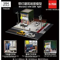 G-Fans 1:64 Tofu Shop Header D Automodell Szene Garage Lagerung Ornamente Automodell Display, Jungenspielzeug.